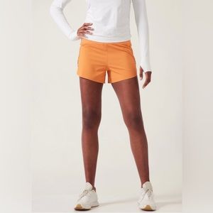 Athleta Run With It 3.5" Short Seville Orange Size Large Worn Once